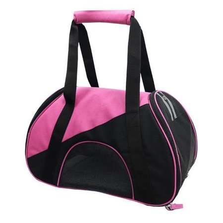 PET LIFE Pet Life B56PKMD Airline Approved Zip-N-Go Contoured Pet Carrier; Pink - Medium B56PKMD